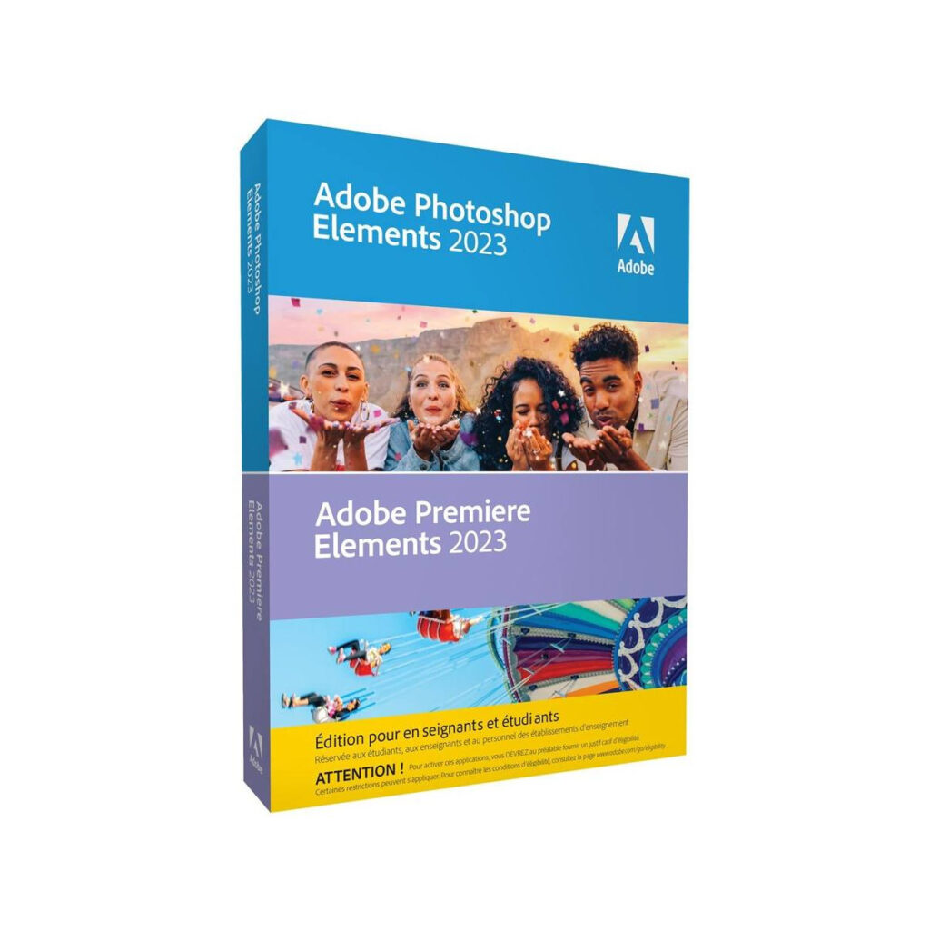 adobe photoshop premiere elements 2023 education version boite fr